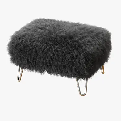 Sara Sheepskin Footstool