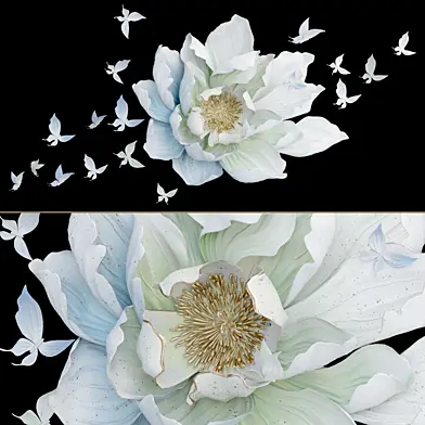 HP Decor_Wall Decor_Flower and Butterfly__III