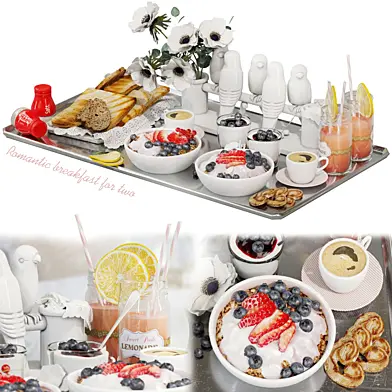 Romantic breakfast for two