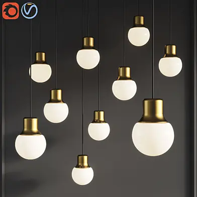 Mass Pendant Light Gold Andtradition