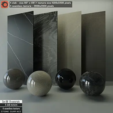 Stone Slab & Seamless texture Set 86