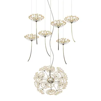 Crystal Dandelion Chandelier Northern European Style_2