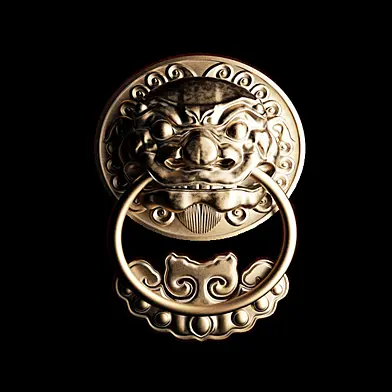 Antique lion head