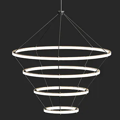 Halo chandelier 4 rings black von Roll & Hill
