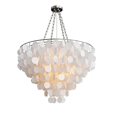 Capiz Round Pendant - White