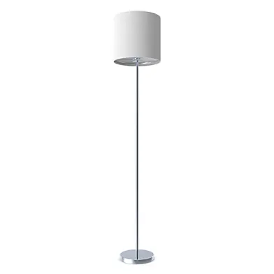 95164 Торшер PASTERI, 1х60W (E27), Ø280, H1575, никель матовый/текстиль, белый
