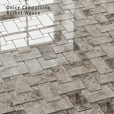 Плитка Sicis SiciStone Onice Cappuccino Basket Weave