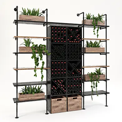 Shelving Wine Station 4