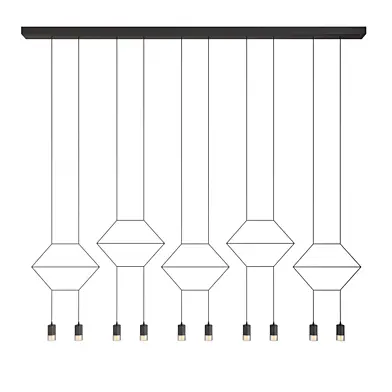 Suspension lighting vibia wireflow lineal pendant light 0331