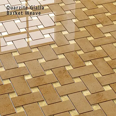 Плитка Sicis SiciStone Quarzite Gialla Basket Weave