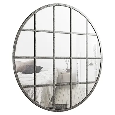 Yatendra Round Beveled Window Accent Mirror GRKS6795