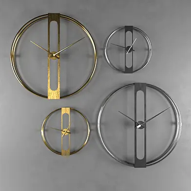 Настенные часы Clip Gold Ø107cm - Kare design 60974