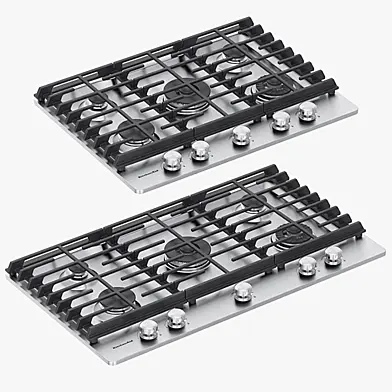 KitchenAid - 5-Burner Gas Cooktops with Griddle