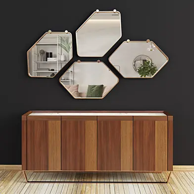 Console Table With Beautiful Mirror