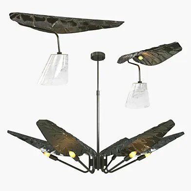 Brabbu Calla chandelier and table lamp