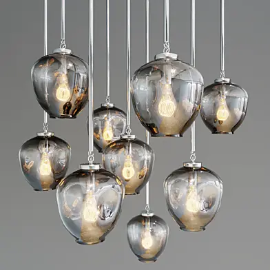 Branching bubble Copper milk  Chrome  Gradient