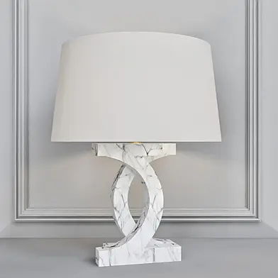 Baker Alabaster Concentric Circles Lamp
