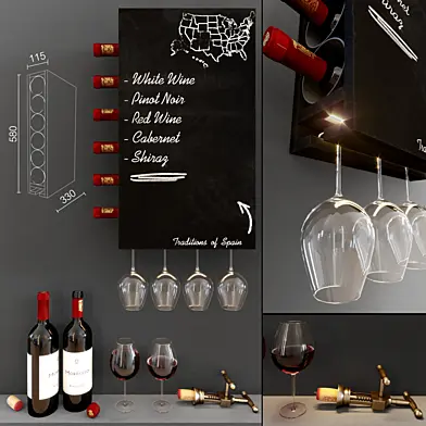 Wine Wall Decorative Cabinet