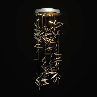 Wired Custom Lighting plumes-crystal