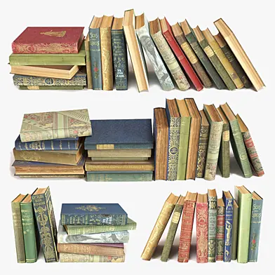 Состаренные книги на полку набор 6