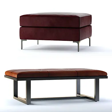 Pottery Barn Jake and Griffin Ottomans