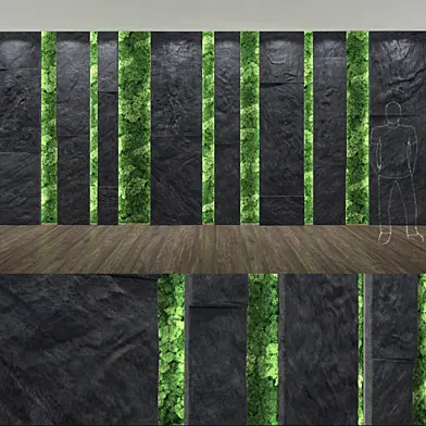stone & moss wall