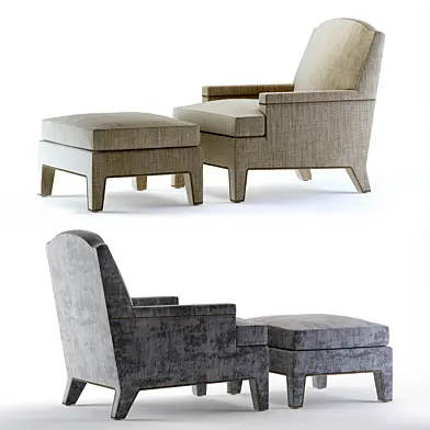 Hickory Chair Boyd and Ottoman (На перезаливку)