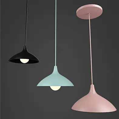 Modern Matte White Round Pendant Light