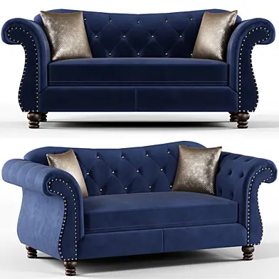 Furniture of America Sharon Tufted Fabric Loveseat