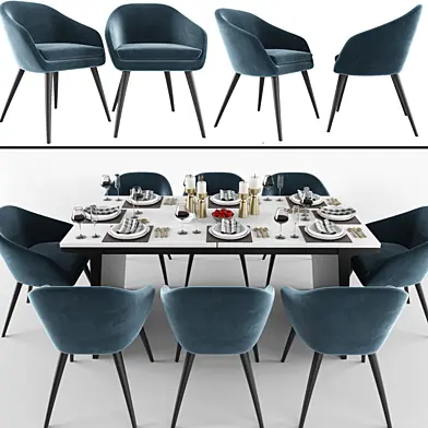Aleria Dining Table Chair Set