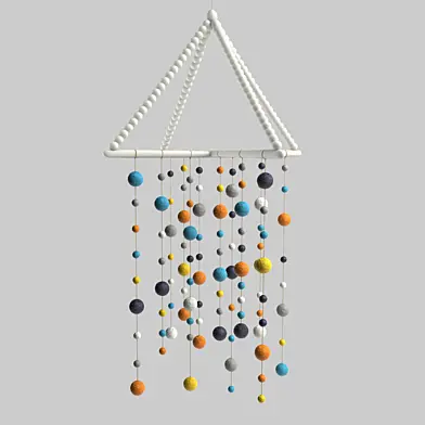 Pottery Barn Kids Felted Pom-Pom Mobile