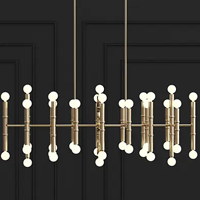 Cairo Eight-Arm Contemporary Meurice Rectangular Chandelier