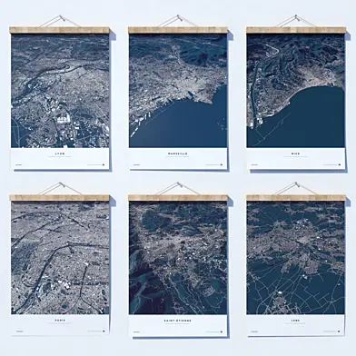 Posters by Luis Dilger - Cities of UEFA Euro 2016 France