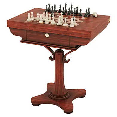 William IV Rosewood Fold-over Chess Ond Games стол