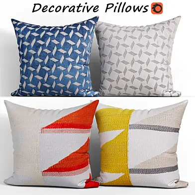 Decorative pillows set 160 Reflected Angles and Pinwheel Jacquard, West elm