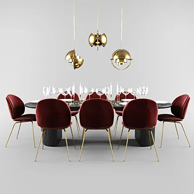 Gubi Beetle dining set