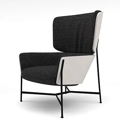 Кресло мягкое, CARISTO HIGH BLACK, фабрика SP01