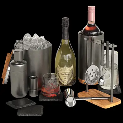 Crate and Barrel graphite bar accessories