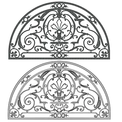 semi circle arch window grill
