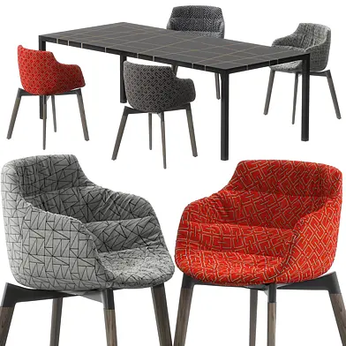 Flow Textile chair Tense Table