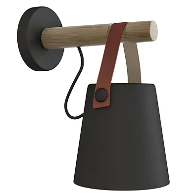 Applique murale LED en bois avec