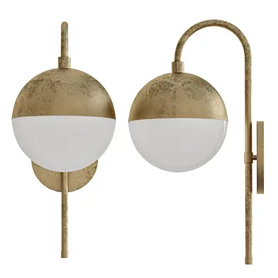 Powell LED Wall Sconce with Hooded White Globe