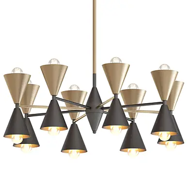 Cairo Chandelier Black And Gold