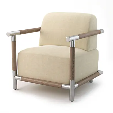 Crate and Barrel Alessia Wood and Metal Chair