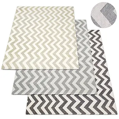 Distressed Chevron Flatweave Rug RH Collection