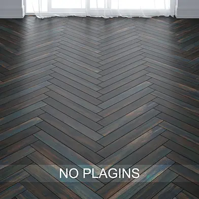 Old Wood Wood Parquet Floor With Green Paint in 2 types