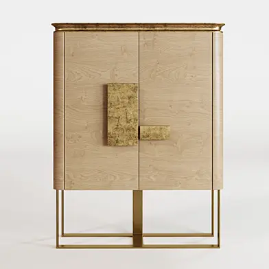 La Casa Grifoni Silver leaf cabinet