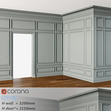 Wall molding 3. Boiserie classic panels