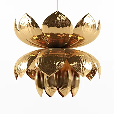 Brass Lotus Pendant Lamp