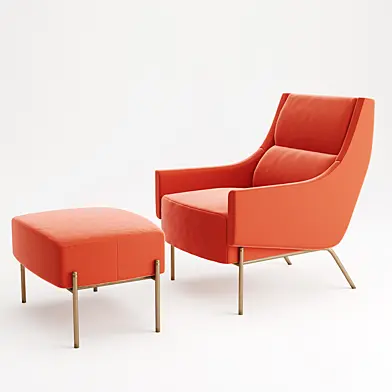 Armchair vista & ottoman